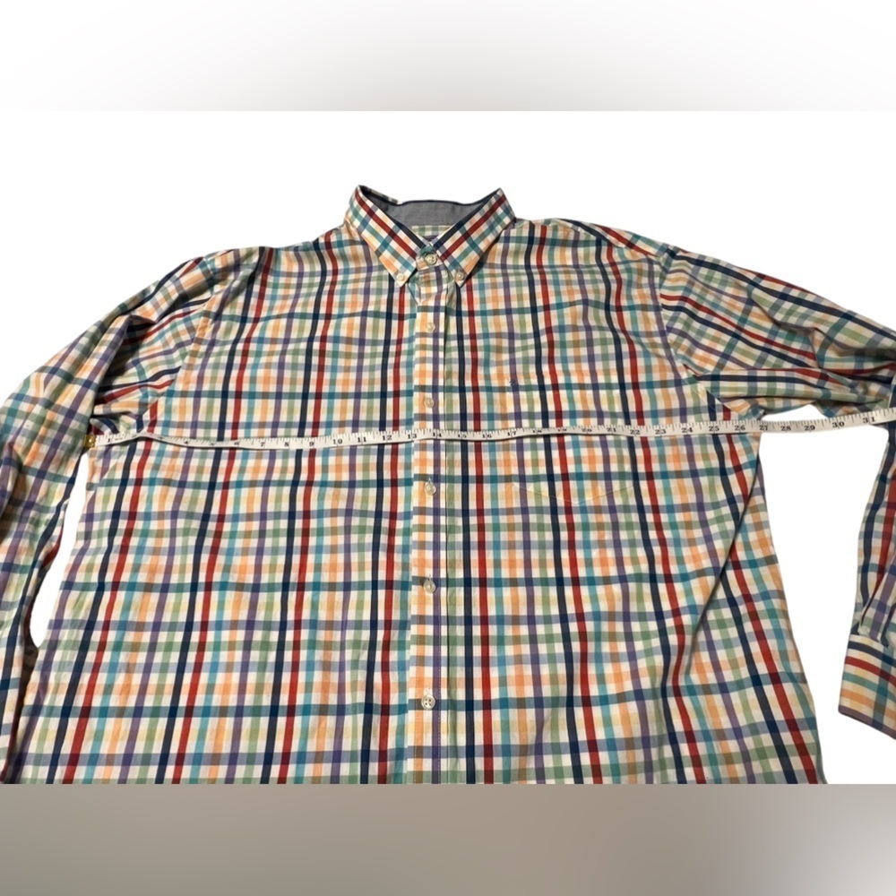 IZOD men’s size XXL long sleeve plaid button down 100% cotton shirt - Picture 5 of 9